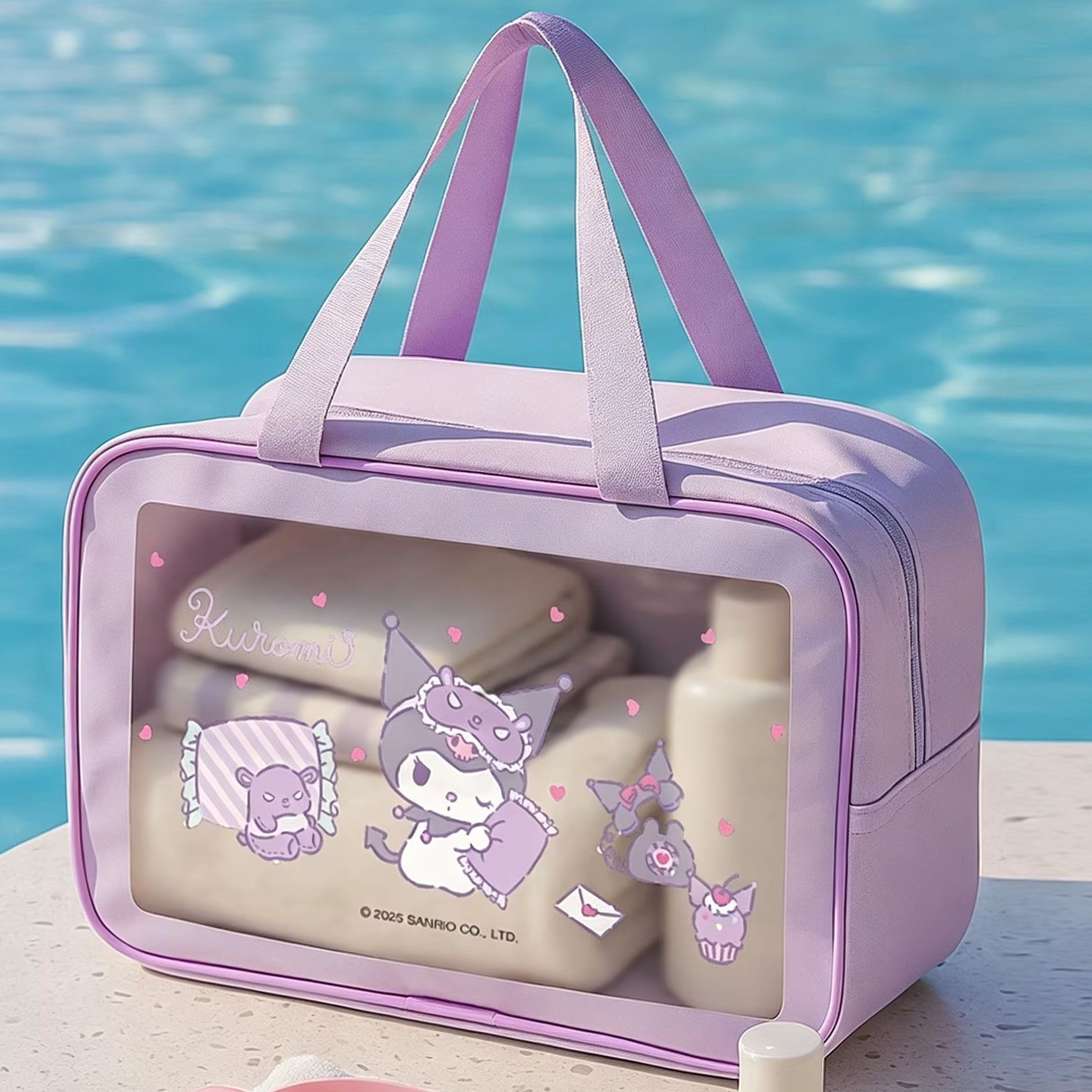 Skincare D'Alba - Tas Penyimpanan Tahan Air Kuromi Sanrio,